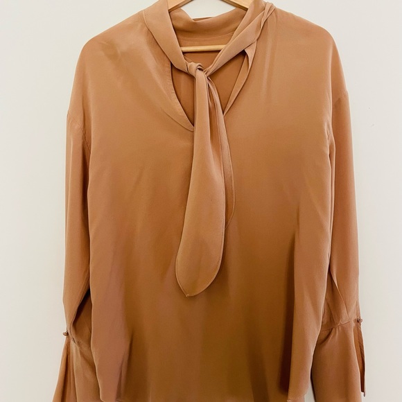 Aritiza le fou Wilfred marinet 100% silk blouse dusty pink - Picture 5 of 7